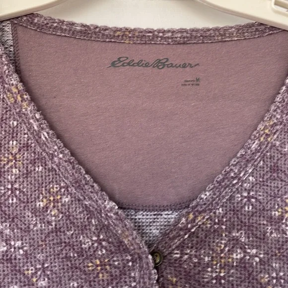 Eddie Bauer Womens M waffle top - like new - Picture 2 of 7